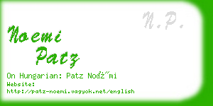 noemi patz business card